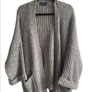 ZARA: Chunky grey knit oversized sweater